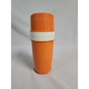 Vintage Tommee Tippee Babytainer Glenco Orange Thermos Bottle Insulator 3300